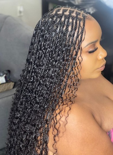 Boho Knotless Braids by Black Diamants Hairbraiding