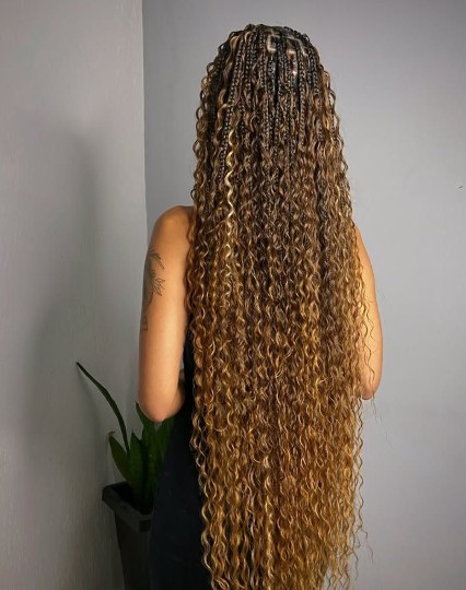 Long gypsy braids by Black Diamants Hairbraiding